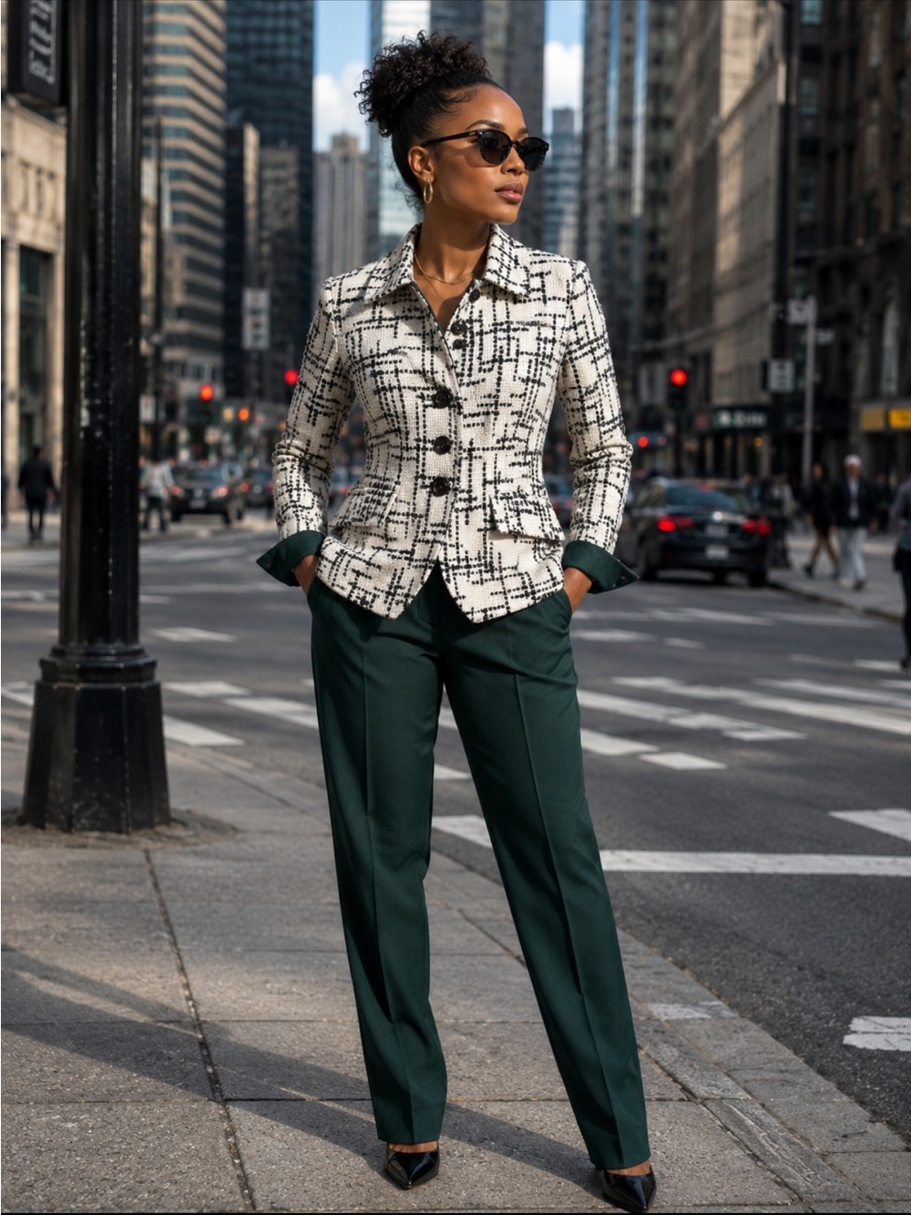 Deep Green Tailored Trousers